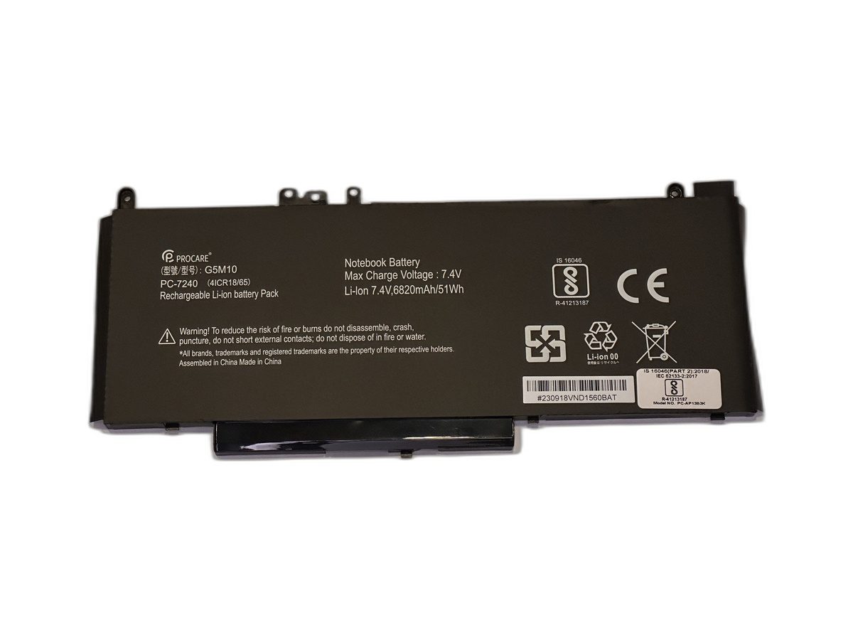 Dell Laptop Batteries For Dell Laptop Battery 5450/G5M10 Replacement Part - Procare Nehru Place